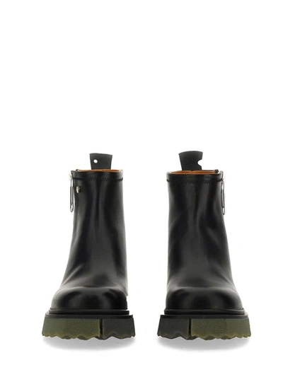 Shop Off-white Boot With Sponge Sole In Black