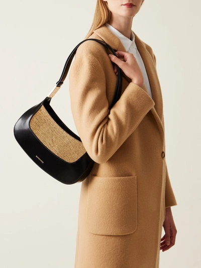 Borbonese Borsa Cross Over M Bags In X80 Nero/op Naturale