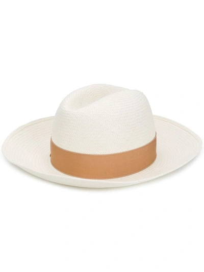 Shop Borsalino Claudette Straw Hat In Cream