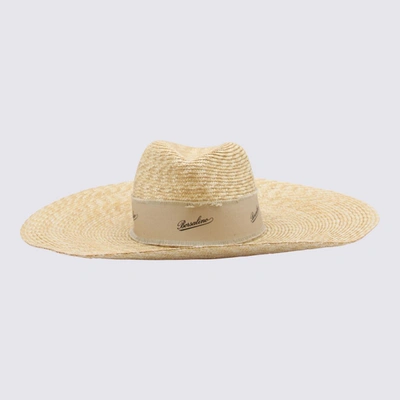 Shop Borsalino Straw Wide Brim Hat In <p>straw Wid Brim Hat From  Featuring Maxi Wide Brim. Canvas Strap With Logo Signature And