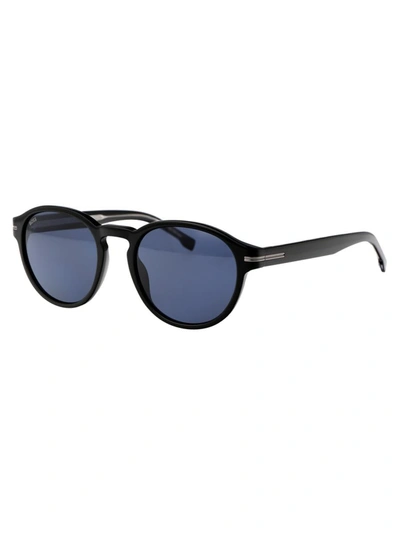 Shop Hugo Boss Boss  Sunglasses In 807ku Black