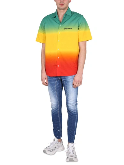 Shop Dsquared2 Bowling Shirt In Multicolor