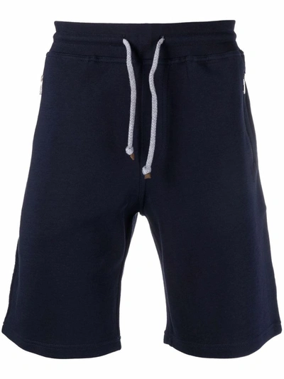 Shop Brunello Cucinelli Cotton Shorts In Blue