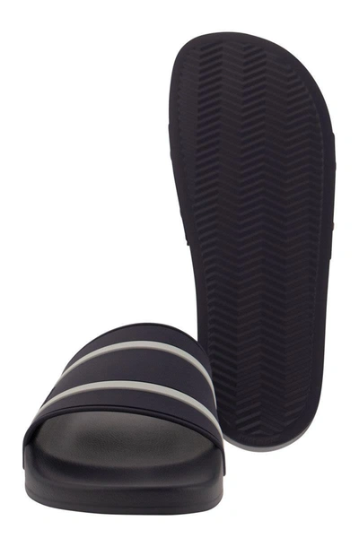 Shop Brunello Cucinelli Striped Sandals Slides In Blue/grey