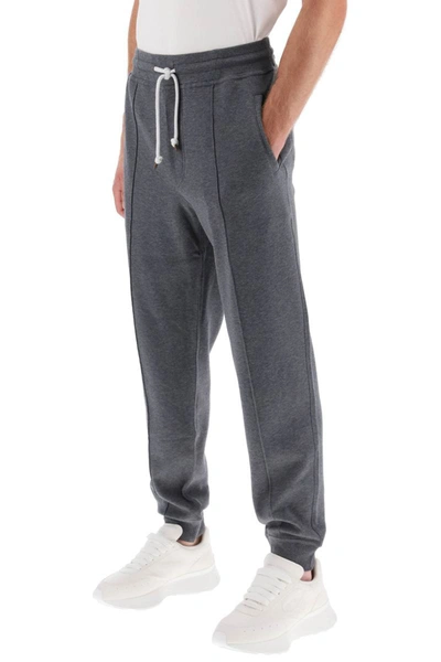 Shop Brunello Cucinelli Track Pants In Grey