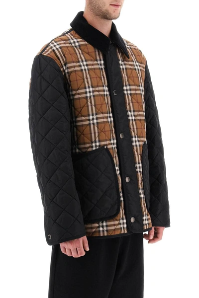 Shop Burberry Weavervale Quilted Jacket In Multicolor