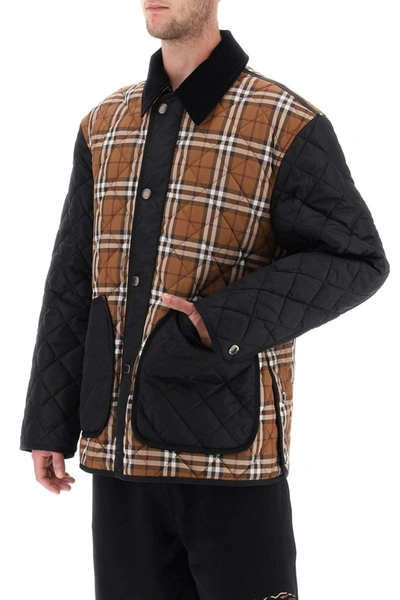 Shop Burberry Weavervale Quilted Jacket In Multicolor