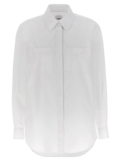 Shop Burberry 'ivanna' Capsule Summer Shirt In White
