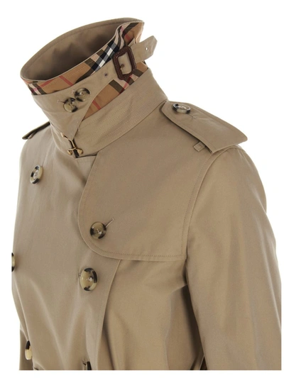 Shop Burberry 'kensington' Trench Coat In Beige