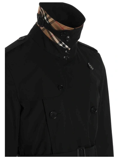 Shop Burberry 'mw Kensington' Trench Coat In Black