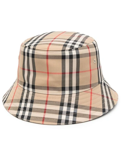 Shop Burberry Caps & Hats In Beige