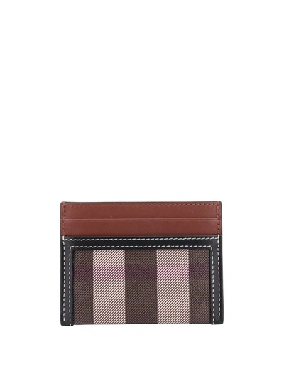 Shop Burberry Card Holder In Brown