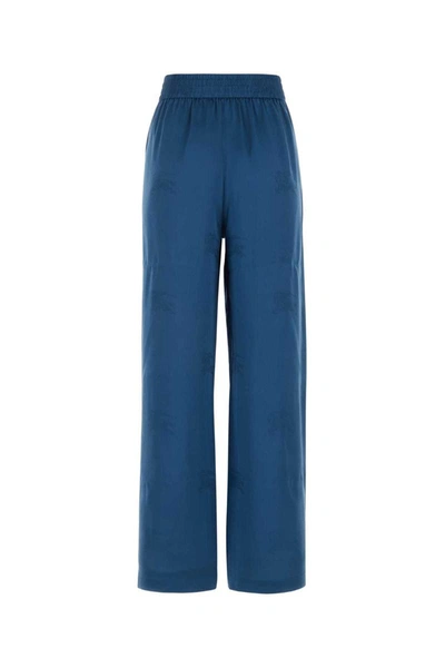 Shop Burberry Pants In Blue