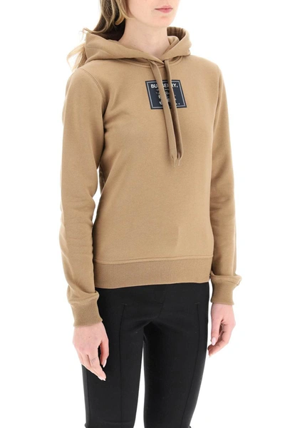 Shop Burberry Prorsum Patch Hoodie In Brown