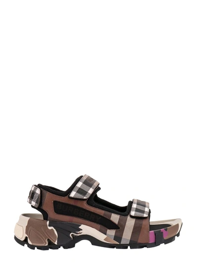Shop Burberry Sandals In Brown