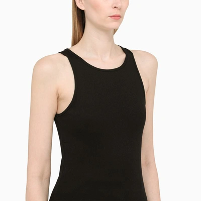 Shop By Malene Birger Ribbed Tank Top In Black