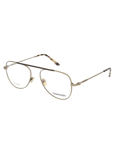 Shop Calvin Klein Optical In 716 Satin Light Gold