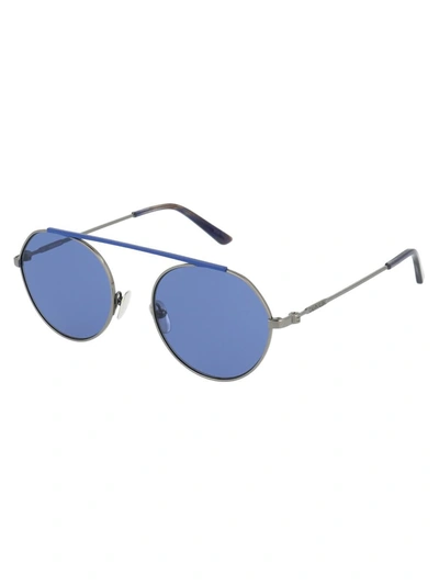 Shop Calvin Klein Sunglasses In 009 Blue