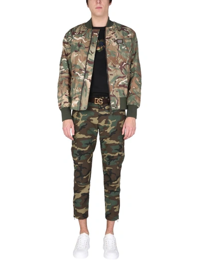 Shop Dolce & Gabbana Camouflage Print Jacket In Multicolor