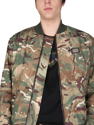 Shop Dolce & Gabbana Camouflage Print Jacket In Multicolor