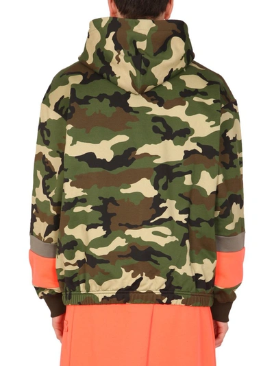 Shop Dolce & Gabbana Camouflage Print Sweatshirt In Green