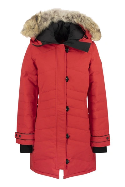 Canada Goose Lorette - Parka With Hood And Fur Coat In Red | ModeSens