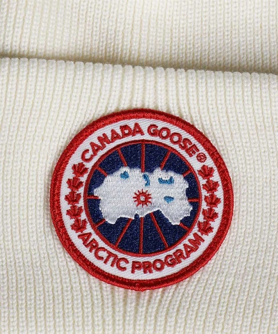 Shop Canada Goose Merino Wool Hat In White