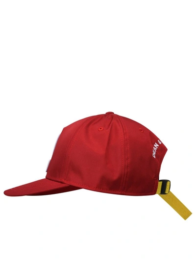 Shop Dsquared2 Red Nylon Cap