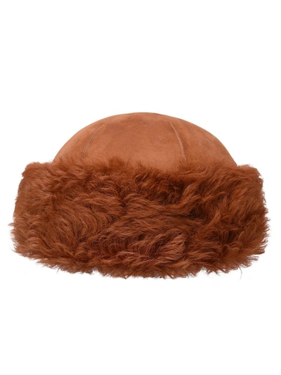 Shop Toasties Brown Suede And Fur Hat
