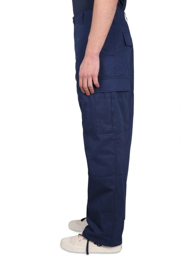 Shop Kenzo Cargo Pants In Blue