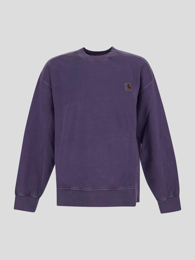 Shop Carhartt Sweatshirt In <p> Purple Sweatshirt Withlong Sleeves