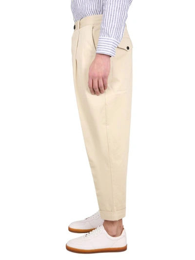Shop Ami Alexandre Mattiussi Carrot Fit Pants In Ivory