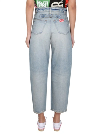 Shop Kenzo Carrot Fit Jeans In Blue