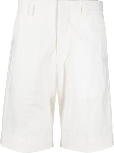 Shop Casablanca Cotton Bermuda Shorts In White