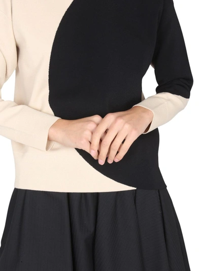 Tory Burch Colorblock Crewneck Sweater In Multicolor