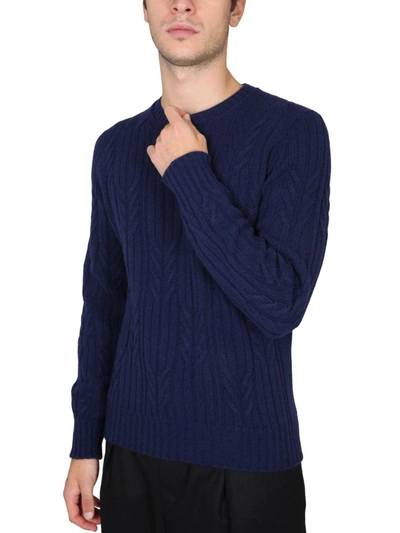 Shop Drumohr Cashmere Sweater In Blue