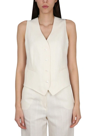 Shop Kiton Cashmere Vest In White