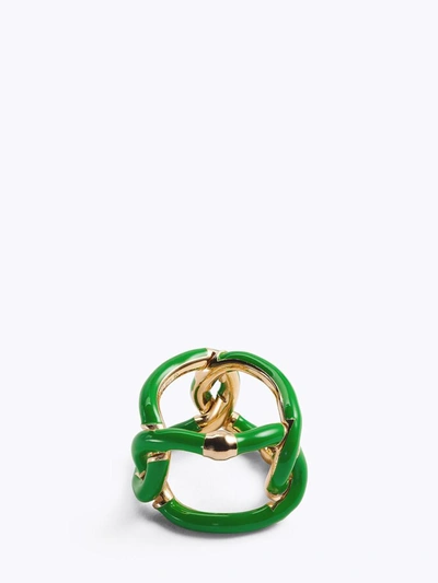 Shop Bottega Veneta Chains Ring In Gold