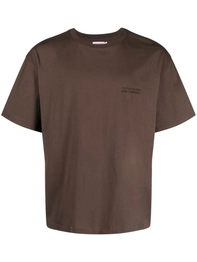 Shop Charles Jeffrey Loverboy Logo Cotton T-shirt In Brown