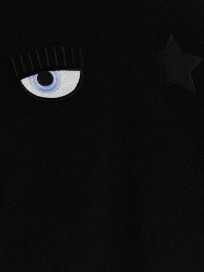 Shop Chiara Ferragni 'eye Star' Hoodie In Black