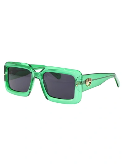 Shop Chiara Ferragni Sunglasses In 1edir Green