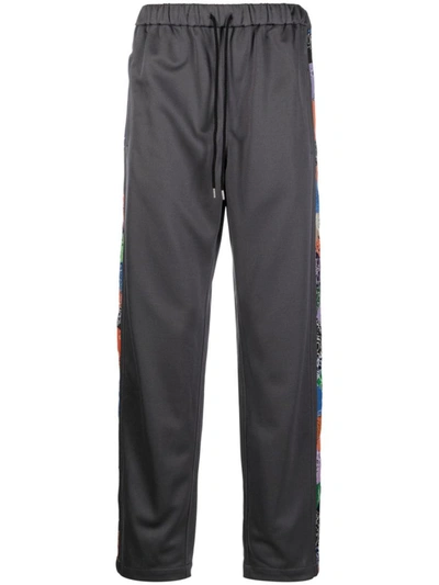 Children Of The Discordance Bandana-panel Track Pants In Grey
