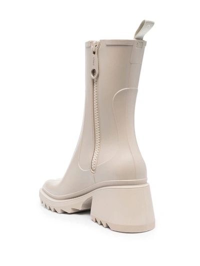 Chloé Betty 75mm Rain Boots In White | ModeSens