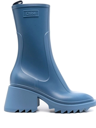Shop Chloé Betty Pvc Rain Boots In Blue