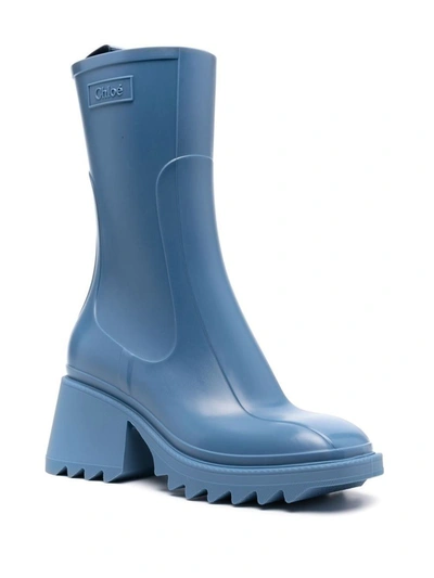 Shop Chloé Betty Pvc Rain Boots In Blue