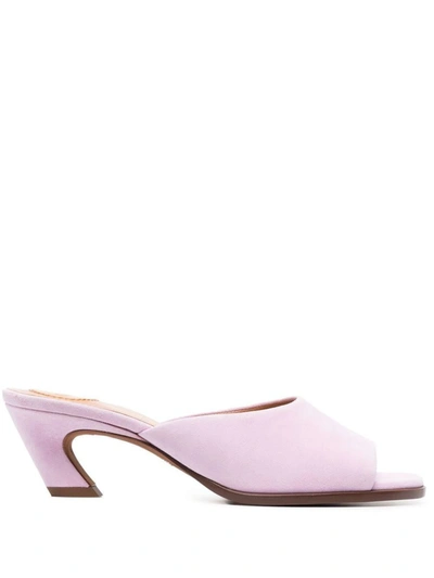 Shop Chloé Oli Leather Sandals In Lilac
