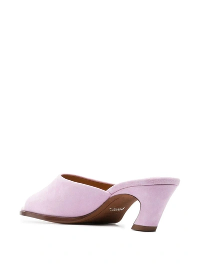 Shop Chloé Oli Leather Sandals In Lilac