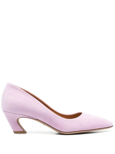 Shop Chloé Oli Leather Pumps In Lilac