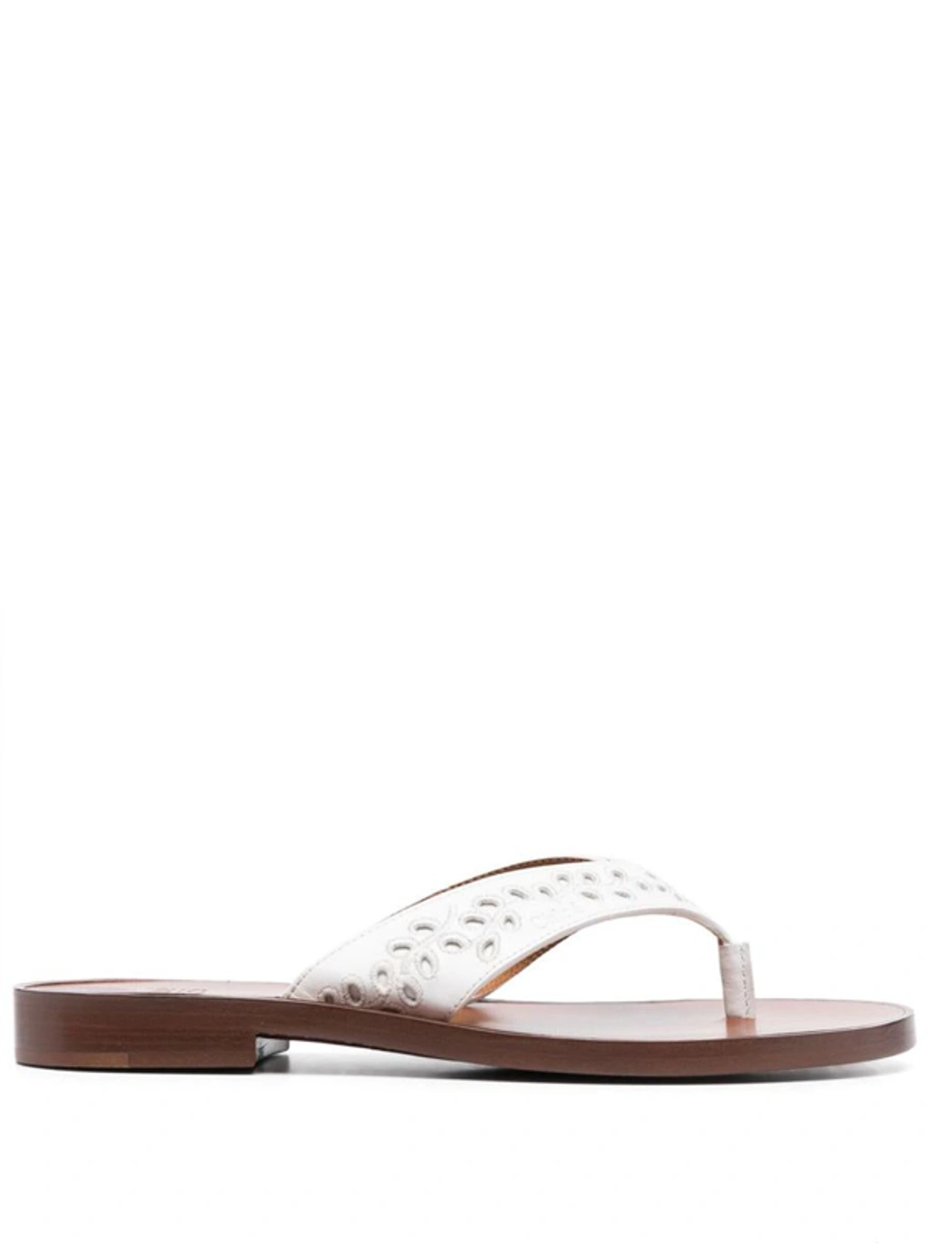 CHLOE White レザー Paz X Eres Thong サンダル Chloe X Eres Chloé X Eres Paz Leather Thong Sandals In White