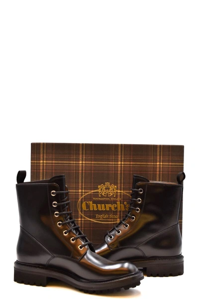 Church's Black Nanalah Lace-up Ankle Boots In Black